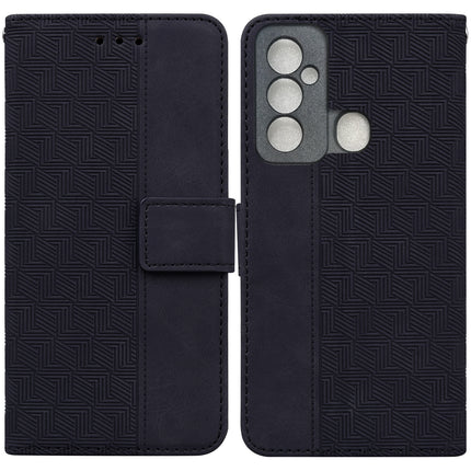 For Tecno Spark 6 GO Geometric Embossed Leather Phone Case