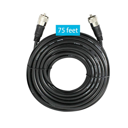 STEREN Coax Cable - Coaxial Cable Connector - Antenna Cable - Coax Connector - RG8X Coax Cable Connector - RG8X Coaxial Cable 75 Feet - UHF Antenna Cable - Male to Male Cable - 22.8 Meters 205-775