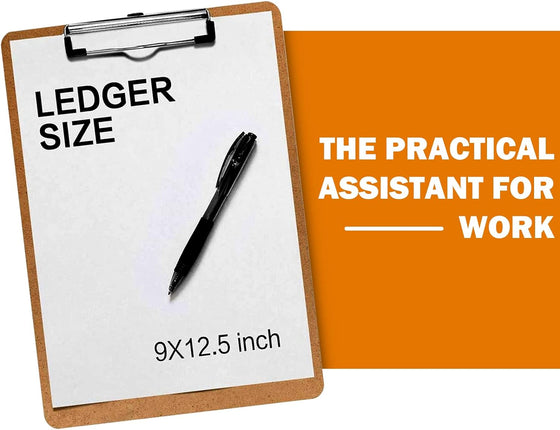 Clipboards, HERKKA Hardboard Office Clipboards Low Profile Clip Standard A4 Letter Size, ECO Friendly