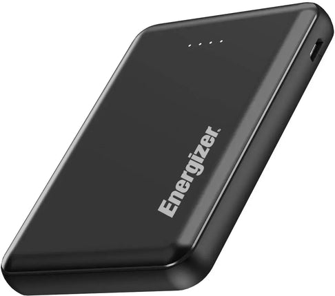 Energizer - MAX 5,000 mAh Ultra-Slim, 3-Port USB-C High Speed Universal Portable Charger Power bank, Charges Three Devices at Once - Black