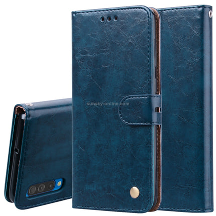 Business Style Oil Wax Texture Horizontal Flip Leather Case for Galaxy A50, with Holder & Card Slots & Wallet