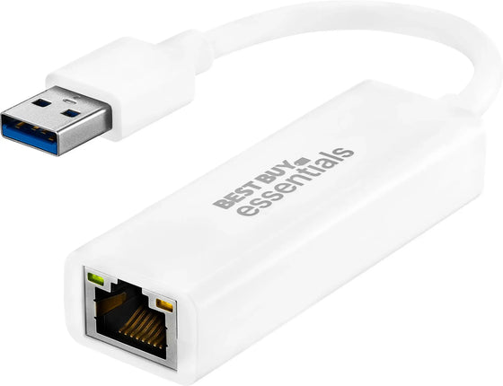 Best Buy essentials� - USB to Ethernet Adapter - White
