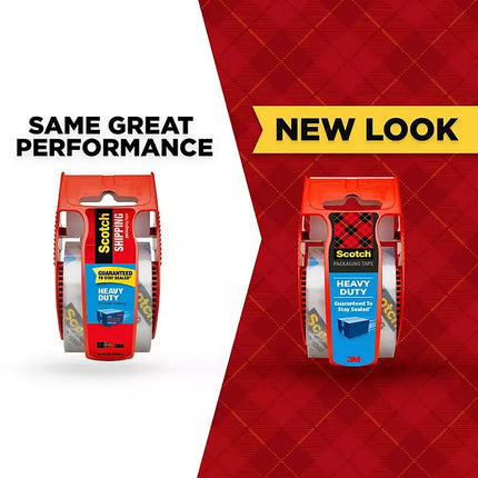 Scotch Heavy Duty Shipping Packaging Tape Dispenser, 1.88" x 27.7 yd,