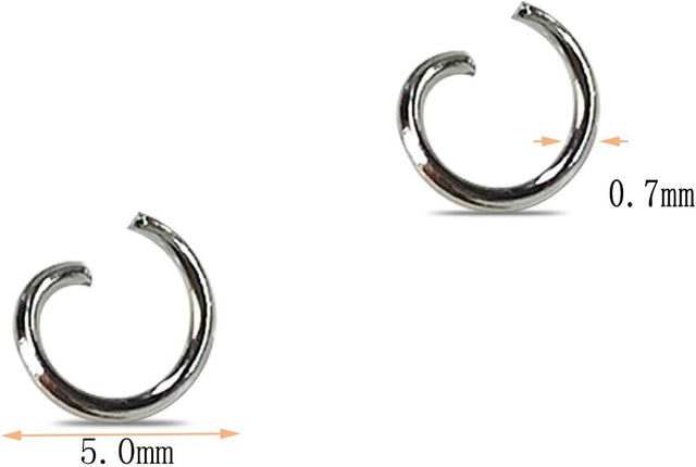 1000 Pcs Silver Plated Jump Rings Split Rings Circle Clasp Connecting Rings Jewelry 5mm