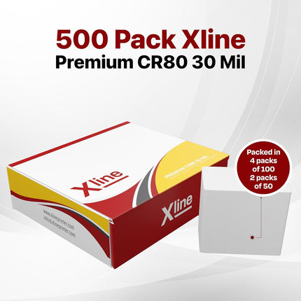 X LINE CR80 30 Mil Graphic Quality 500 Pack PVC Cards