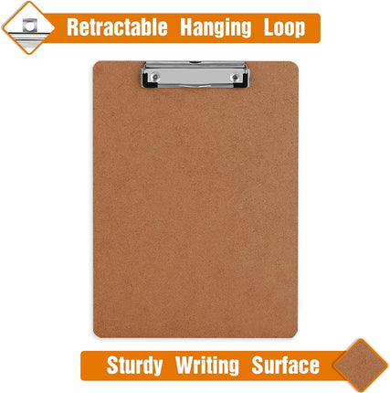 Clipboards, HERKKA Hardboard Office Clipboards Low Profile Clip Standard A4 Letter Size, ECO Friendly