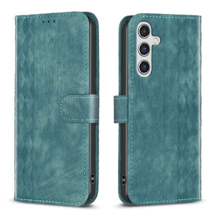 For Samsung Galaxy A14 4G/5G Plaid Embossed Leather Phone Case