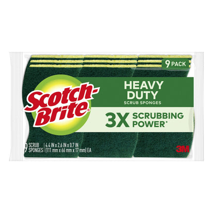 Scotch-Brite Heavy Duty Scrub Sponges, 3 Scrubbing Sponges
