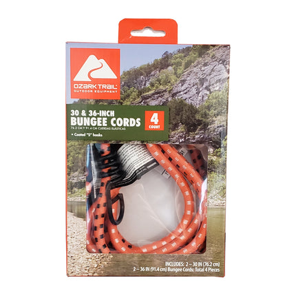 Ozark Trail Rubber Bungee Cords 4 Count Box