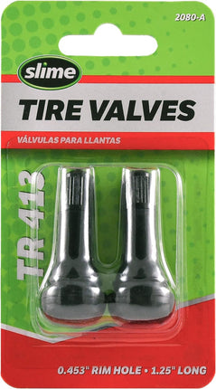 Slime 2080-A Tubeless Tire Valves 1�'', TR 413 45, Schrader valve stem, pack of 2 valves