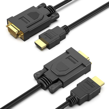 BENFEI HDMI to VGA 6 Feet Cable, Uni-Directional HDMI (Source) to VGA (Display) Cable (Male to Male) Compatible for Computer, Desktop, Laptop, PC, Monitor, Projector, HDTV, Roku, Xbox