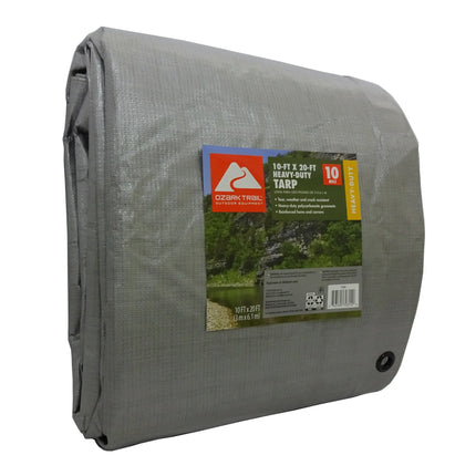 Ozark Trail Heavy-Duty Tarp, 10' x 20', Material PE