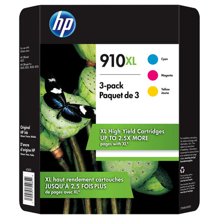 HP 910XL High Yield Ink Cartridge, Tri-Color