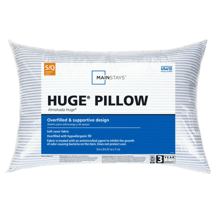 Mainstays Huge Overfilled Bed Pillow, Standard/Queen