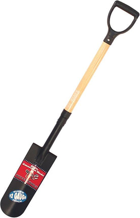 Husky 28 in. Wood Handle D-Grip Carbon Steel Drain Spade