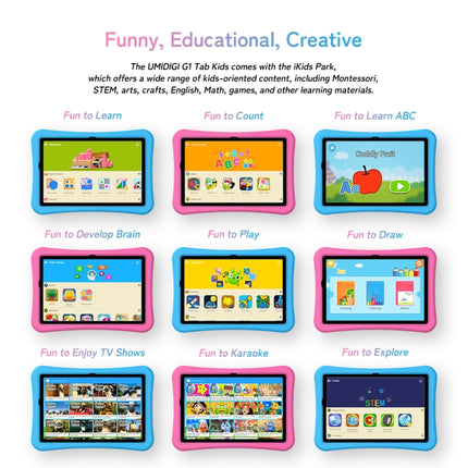 UMIDIGI G1 Tab Kids Tablet PC 10.1 inch, 4GB+64GB, Android 13 RK3562 Quad-Core, Global Version with Google, EU Plug(Sea Blue)