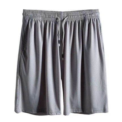 Men Summer Quick-drying Ice Silk Sports Slack Shorts, Size: XXXXXL(Light Gray Mesh)