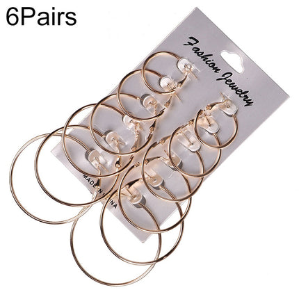 Women Steampunk Fashion Circle Hoop Earrings(Glod)
