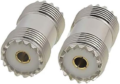 Maxmoral 2-Pack PL-259 UHF Female to UHF Female Coax Cable Adapter S0-239 UHF Double Female Connector Plug