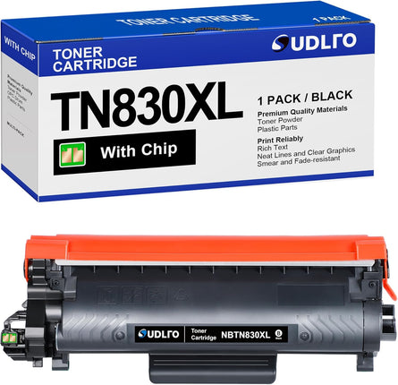 TN830XL Toner Cartridge for Brother Printer - (with Chip) Replacement for Brother TN830 TN-830 TN830XL to use withHL-L2460DW DCP-L2640DW HL-L2405W HL-L2400D HL-L2480DW MFC-L2820DW Printer (1 Black)