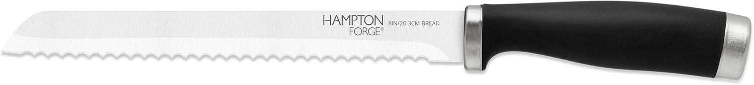 Hampton Forge Epicure Bread Knife, Black