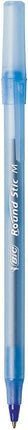 BIC Round Stic Xtra Life Blue Ballpoint Pens, Medium Point (1.0mm), Flexible Round Barrel for Writing Comfort, No. 1 Selling Ballpoint Pens
