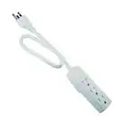 3-Outlet Mini Power Strip with 1.5 ft. Cord