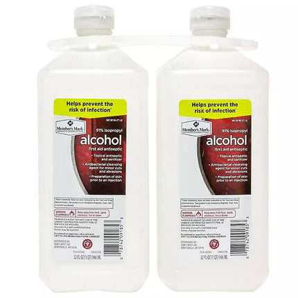Member's Mark 91% Isopropyl Alcohol (32 fl. oz., 2 pk.)