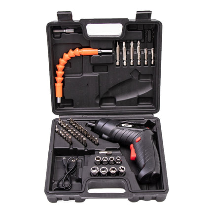 HILDA 47pcs /Set Multi-Function Li-Ion Screwdriver Mini Screwdriver(Black)