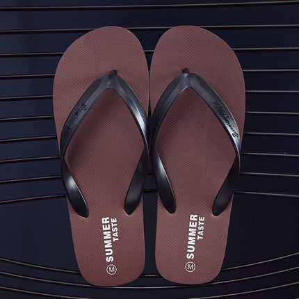 Men Slippers Student Flat Casual Non-Slip Flip Flops, Size: L 44-45(Sunshine)