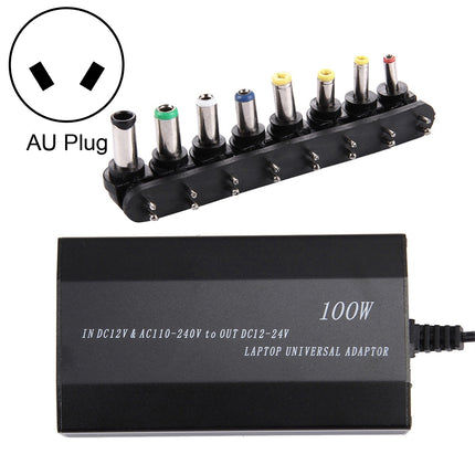 Laptop Notebook Power 100W Universal Charger with Car Charger & AC Power Adapter & 8 Power Adapters & 1 USB Port for Samsung, Sony, Asus, Acer, IBM, HP, DELL, AU Plug