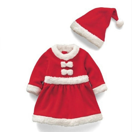 Santa Claus Costume + Hat Set Girl