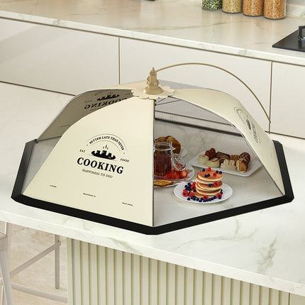 Table Cover Folding Food Cover Household Anti-fly Dust-proof Vegetable Umbrella 70cm English Cooking Smoke