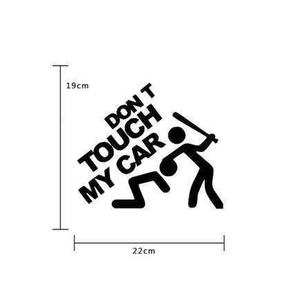 Dont Touch My Car Pattern Car Sticker Window Decal, Size: 22x19cm(White)