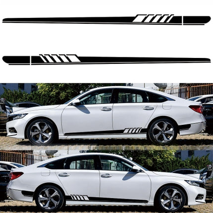 2 PCS/Set D-608 Stripe Pattern Car Modified Decorative Sticker(Black)