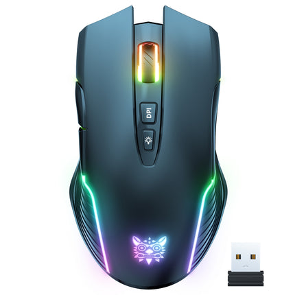 "ONIKUMA CW905 2.4G RGB Lighting Wireless Mouse(Black)"