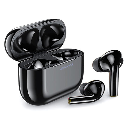 awei T29 Bluetooth V5.0 TWS True Wireless Sports Headset with Charging Case(Black)
