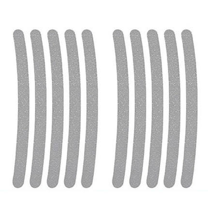 Car Wheel Reflective Stickers 3D Personal Decoration Tire Warning Stickers(Silver White)