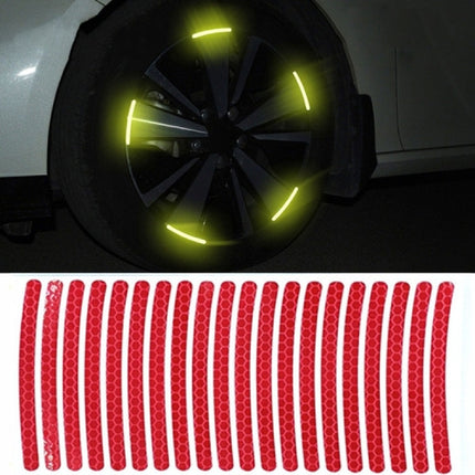 Car Wheel Reflective Stickers 3D Personal Decoration Tire Warning Stickers(Red)