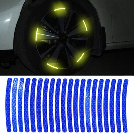 Car Wheel Reflective Stickers 3D Personal Decoration Tire Warning Stickers(Blue)