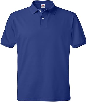Pcs Hanes Men's Short-Sleeve Jersey Pocket Polo (Pack of 2), Deep Royal, X-Large