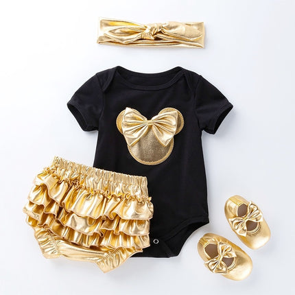 Baby High-quality Cotton Short-sleeved Jumpsuit