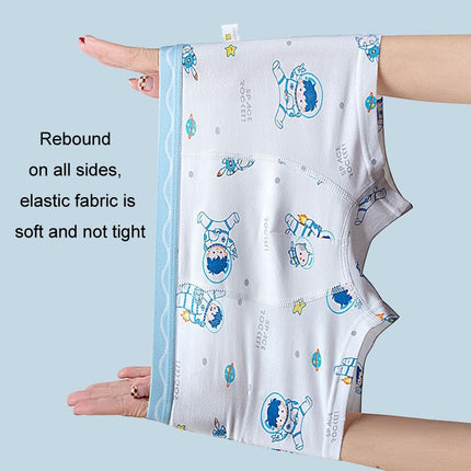 pcs/set Children High Elastic Cartoon Printed Cotton Boxer Briefs, Size: M(T-5515 Boys)