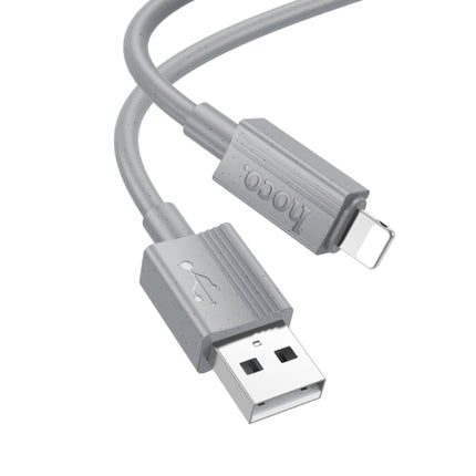 hoco X107 USB to 8 Pin Favor 2.4A Charging Data Cable, Length:1m(Grey)