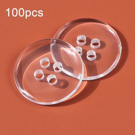 100pcs Shirt Coat Clothes Resin Buttons Transparent Bread Round Resin Sewing Buttons