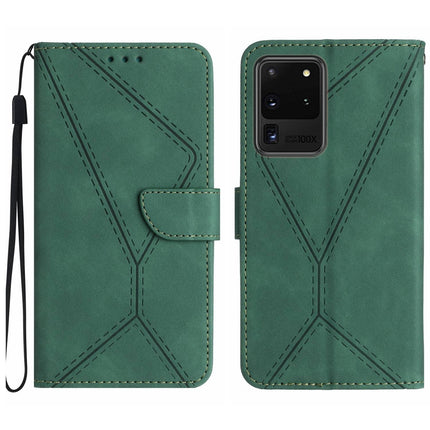 For Samsung Galaxy S20 Ultra Stitching Embossed Leather Phone Case