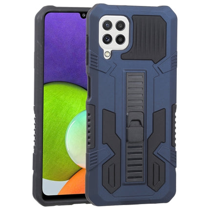 For Samsung Galaxy A22 4G / M32 4G Vanguard Warrior Shockproof with Holder(Cobalt Blue)