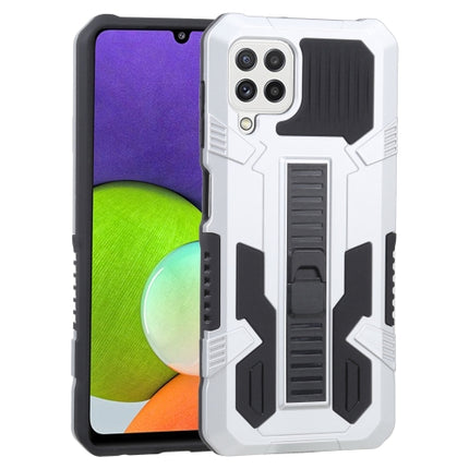 For Samsung Galaxy A22 4G / M32 4G Vanguard Warrior with Holder(Silver White)