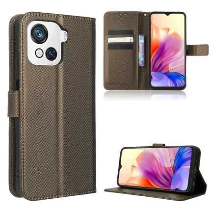 For Blackview OSCAL C80 Diamond Texture Leather Phone Case(Brown)