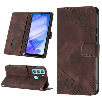 For Tecno Pop 5 LTE Skin-feel Embossed Leather Phone Case